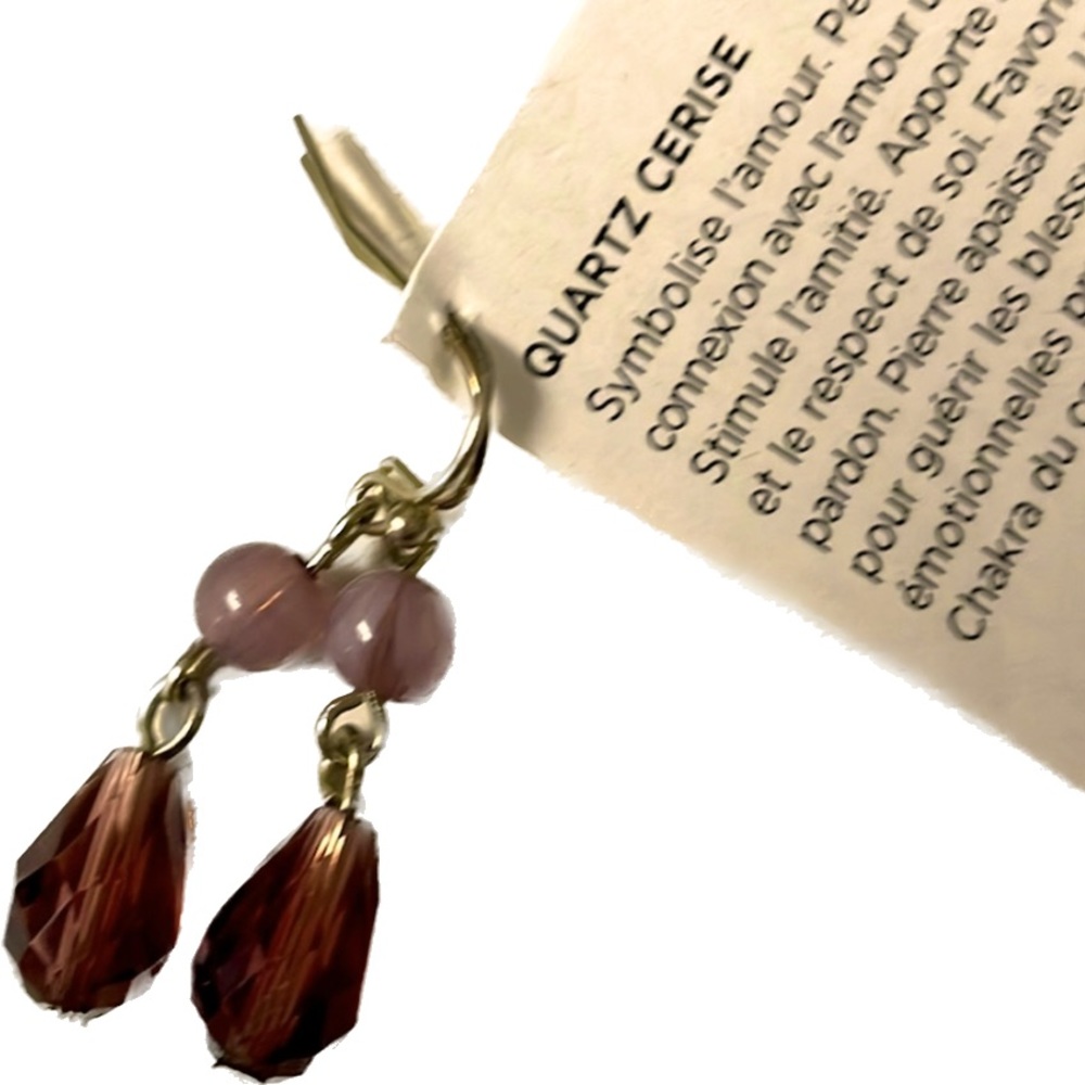 Very sweet cherry quartz earrings